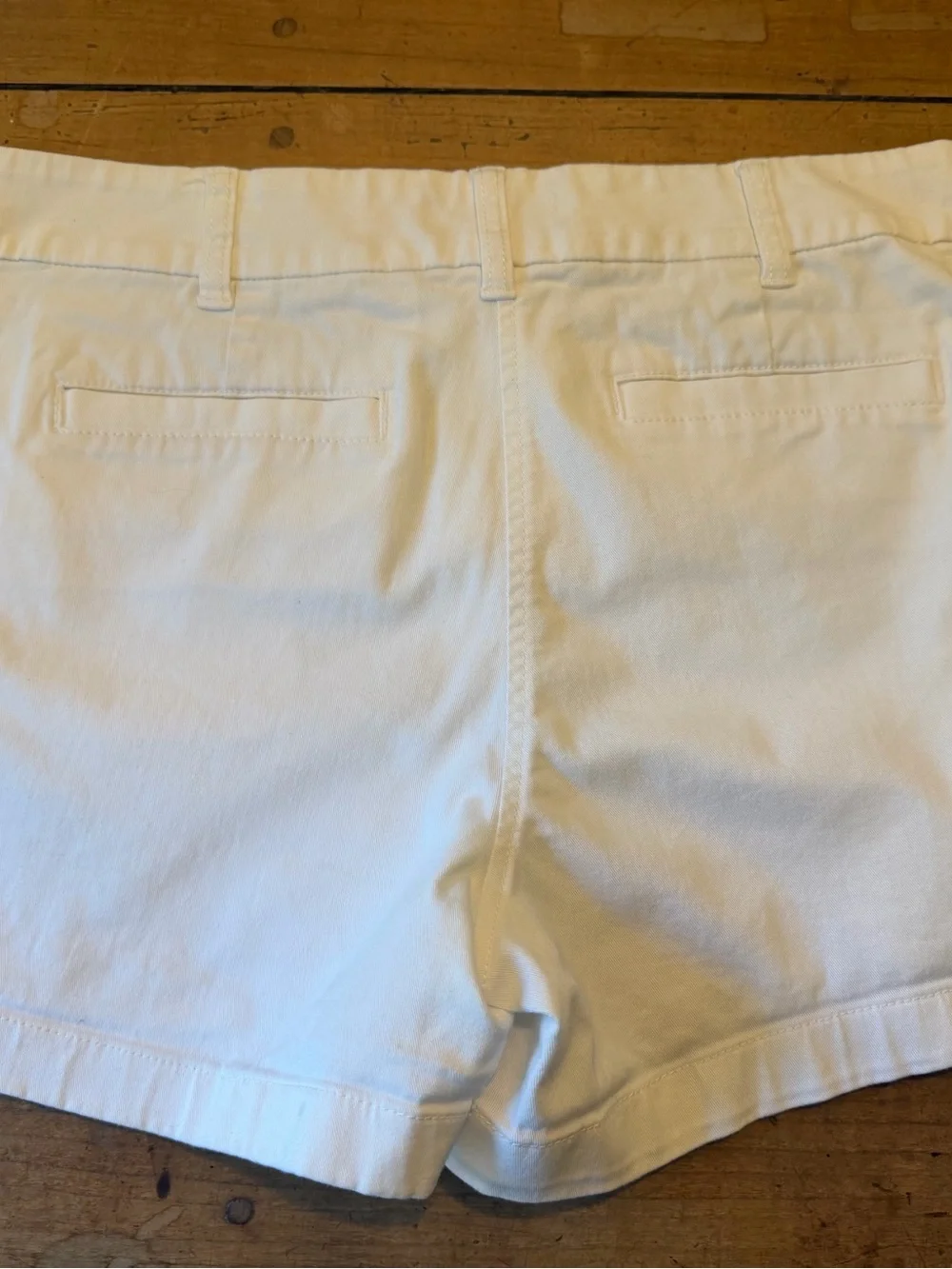 J. Crew Women's White High-Rise Chino Shorts